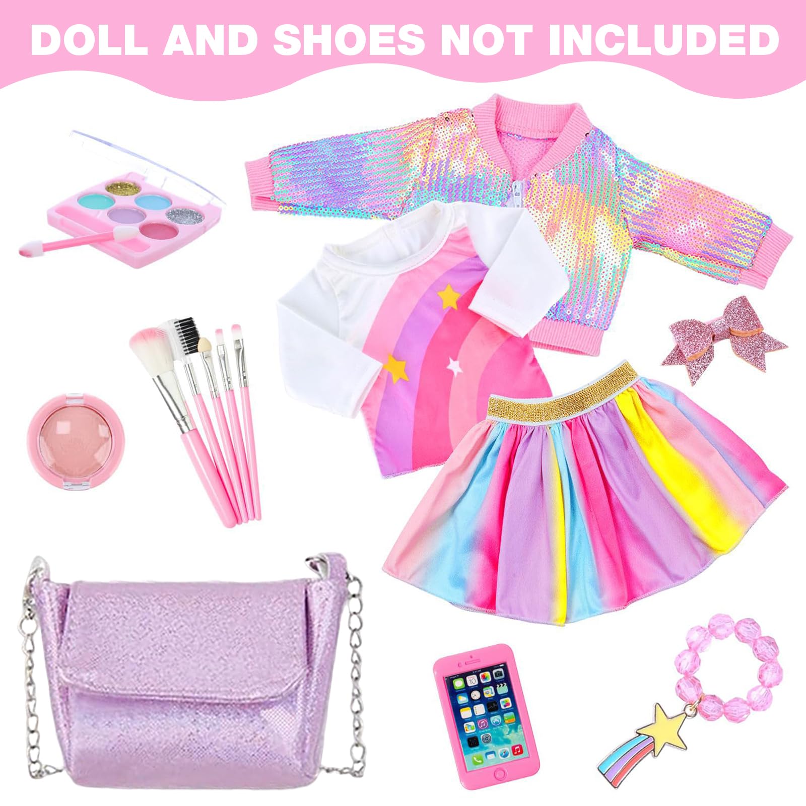 Unicorn Element outfit set with skirt and bracelet for lifelike dress-up