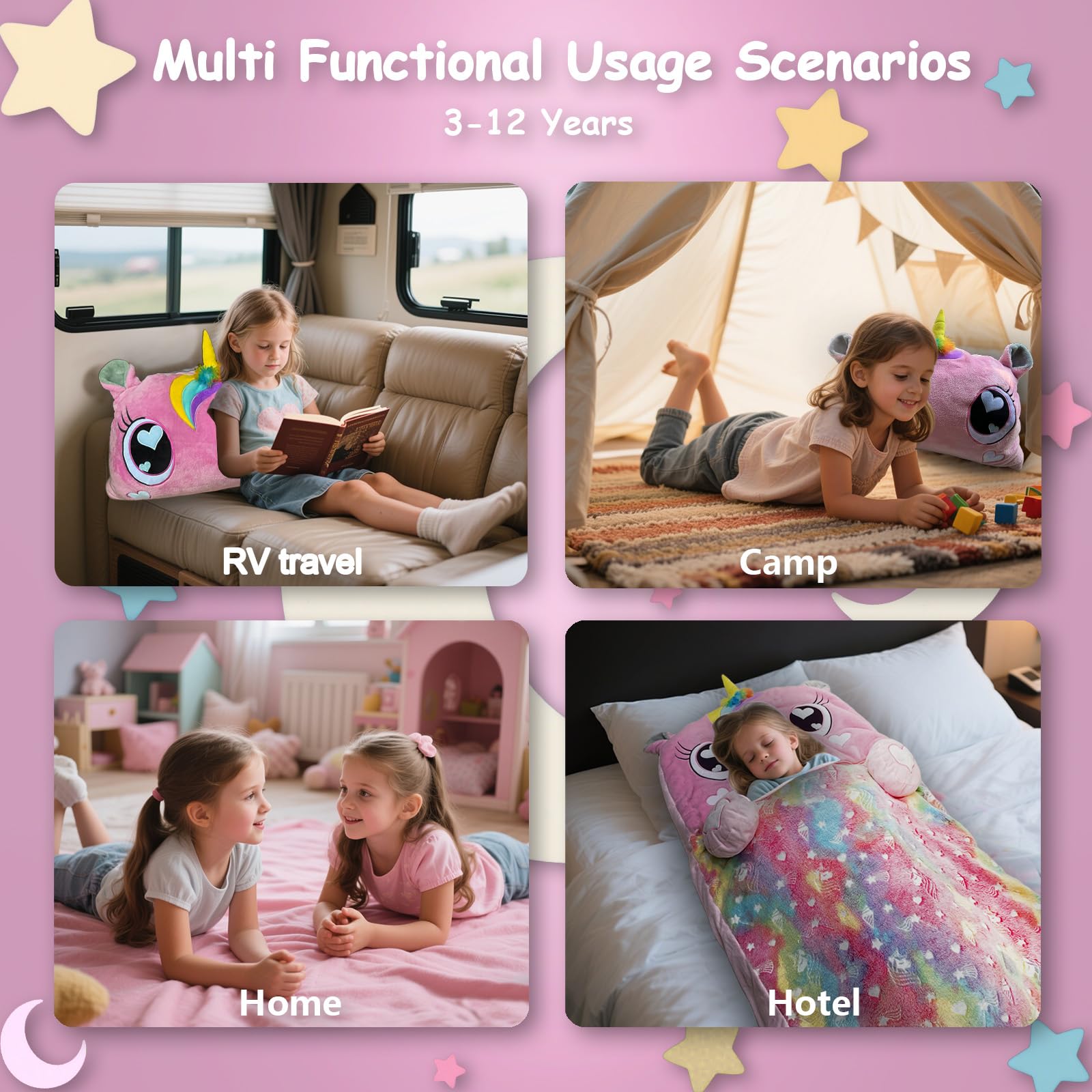 Unicorn Slumber folded toy feature doubles as room decor
