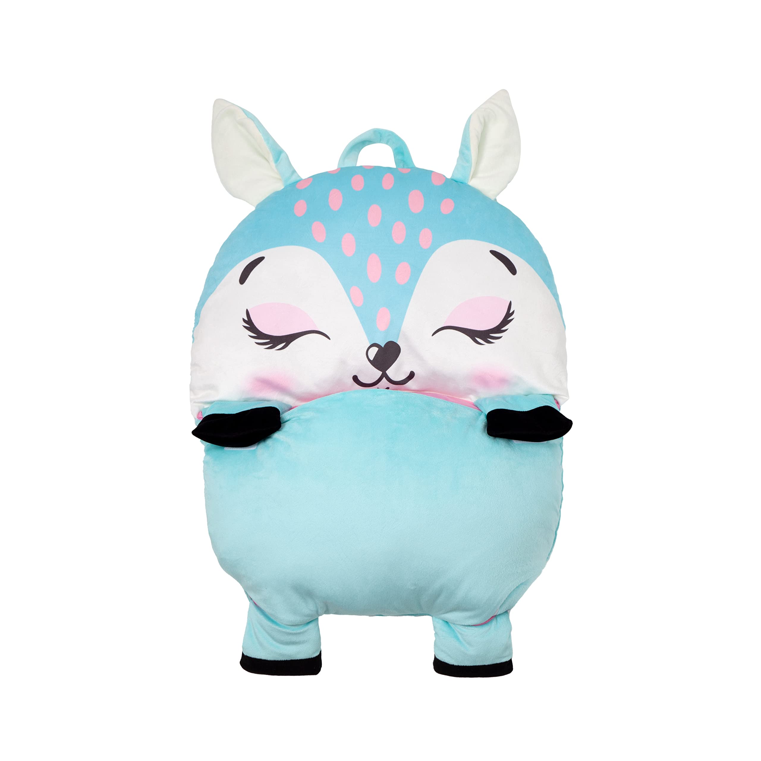 Unicorns & Robots Deer nap mat design features playful deer motif.