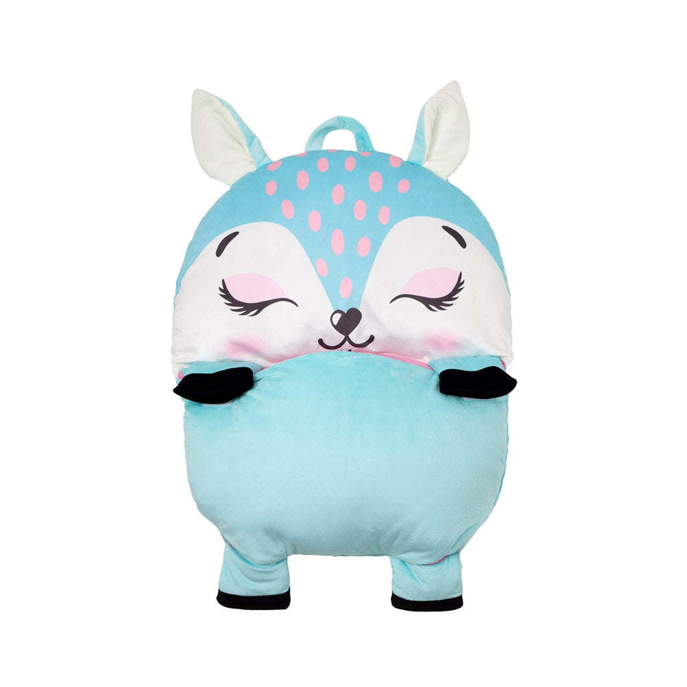Unicorns & Robots Deer nap mat design features playful deer motif.