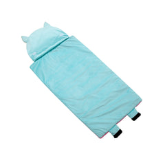 Unicorns & Robots Deer nap mat pillow close-up highlighting cozy comfort for rest.