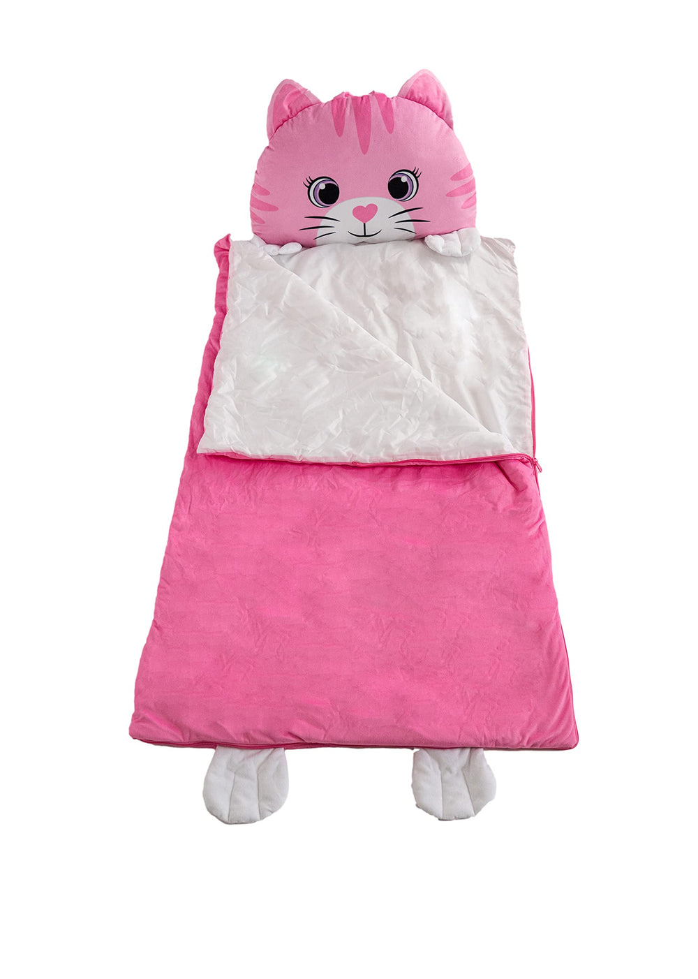 Nap Buddy cat sleeping bag extended for cozy at-home naps by Unicorns & Robots.