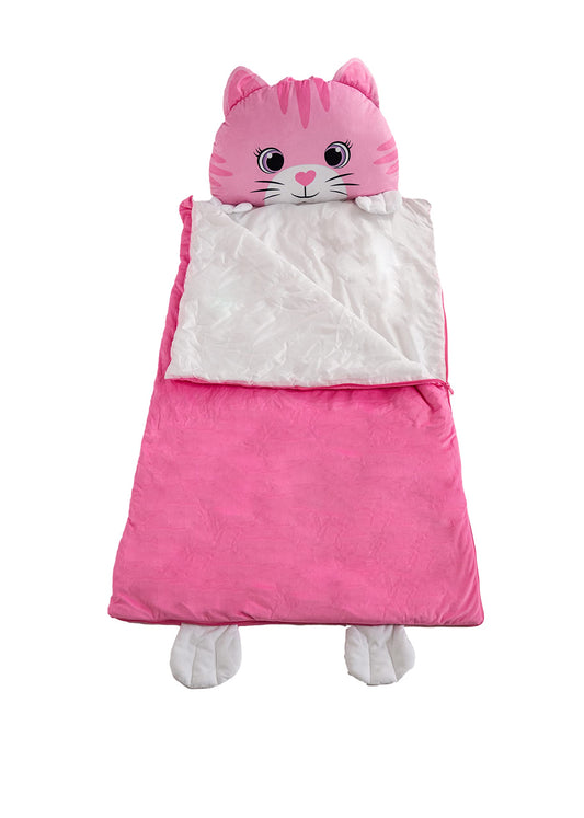 Nap Buddy cat sleeping bag extended for cozy at-home naps by Unicorns & Robots.