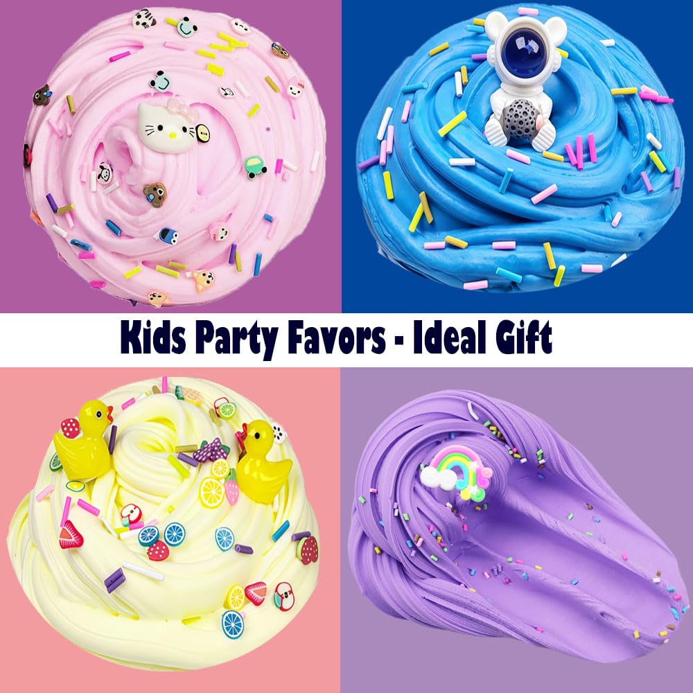Unicoslm colorful slime kit contents for crafts and learning
