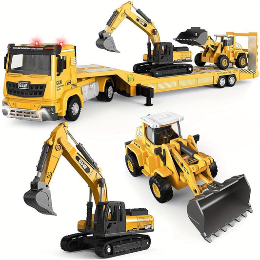 Unimoly alloy die-cast semi truck front view, durable for sandbox adventures and sturdy play.