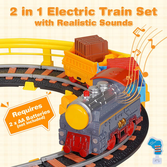 Unimoly train and car dual layout demonstrates versatile storytelling and creative layouts