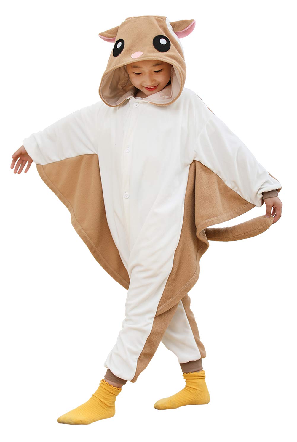 Unimyst Flying Squirrel Onesie front view for cozy, imaginative playtime.