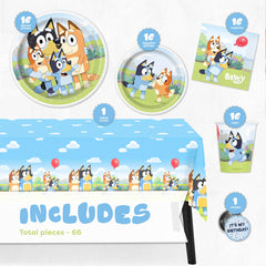 Unique Bluey large 9-inch plates ideal for hearty meals.