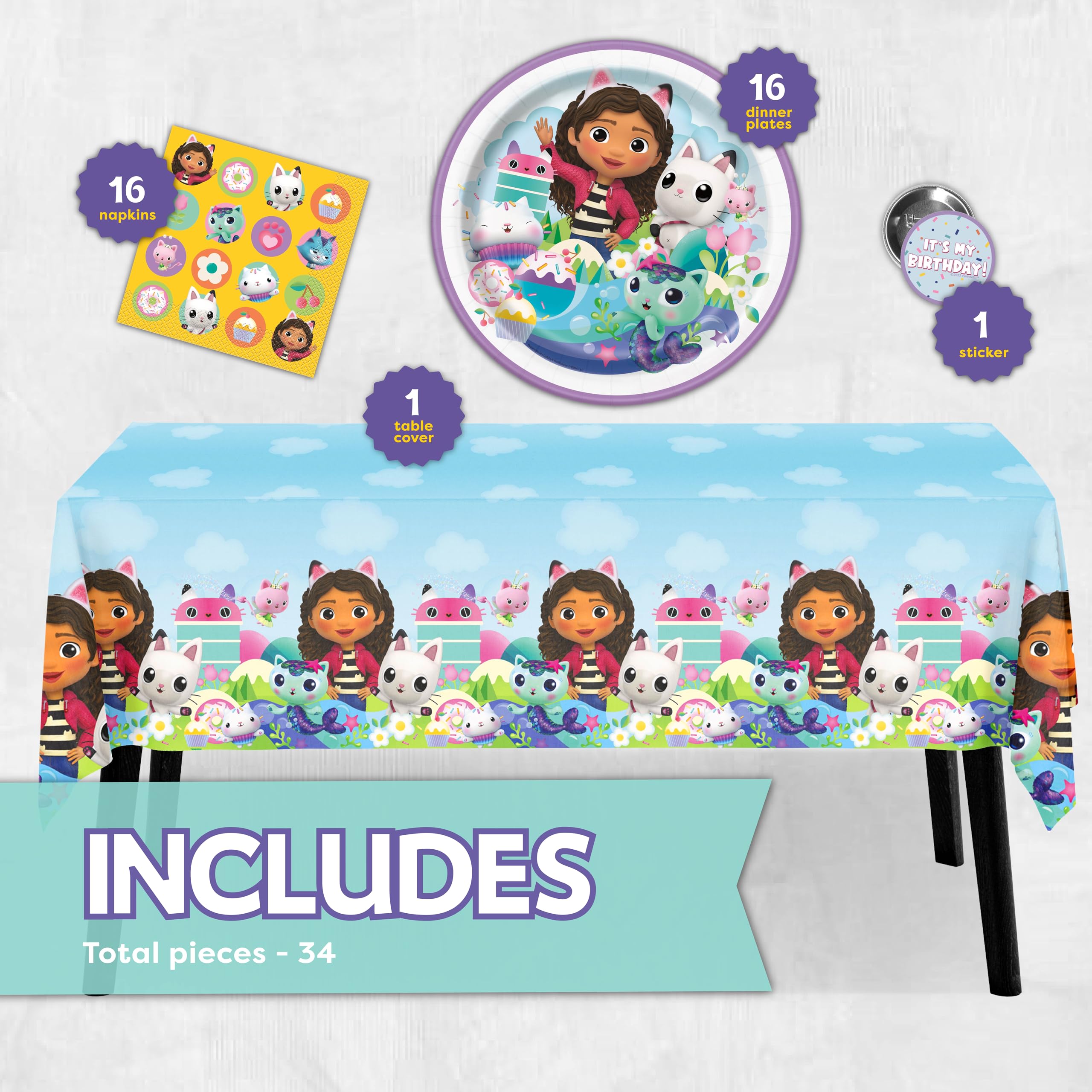 Unique Gabby Dollhouse 9-inch plates for sturdy, leak-free dining