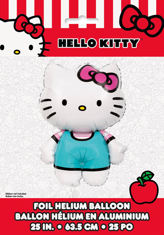 Unique Hello Kitty 12-inch latex balloons add playful color to party tables.
