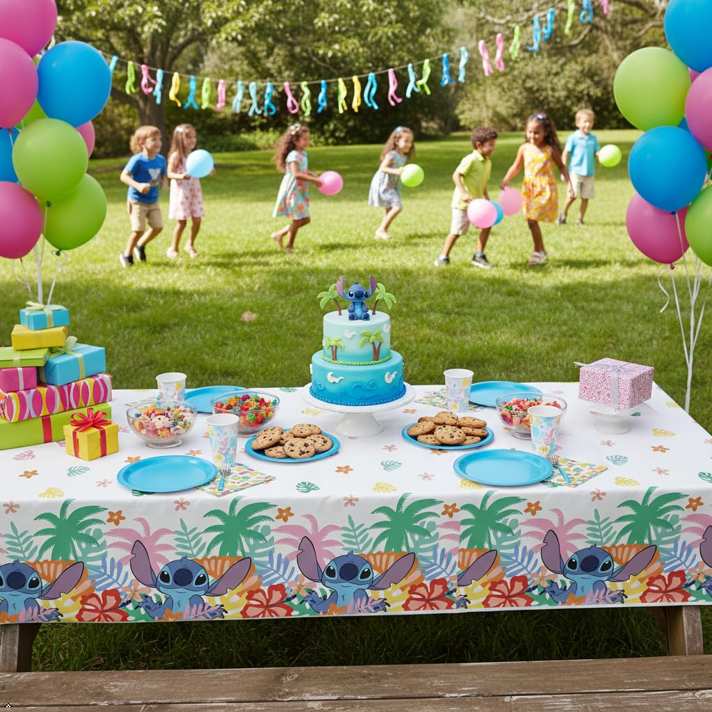 Unique Lilo and Stitch spill-proof table cloth protects surfaces during meals