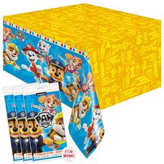 Unique Paw Patrol tablecloth 54x84 protects surfaces with vibrant hero imagery