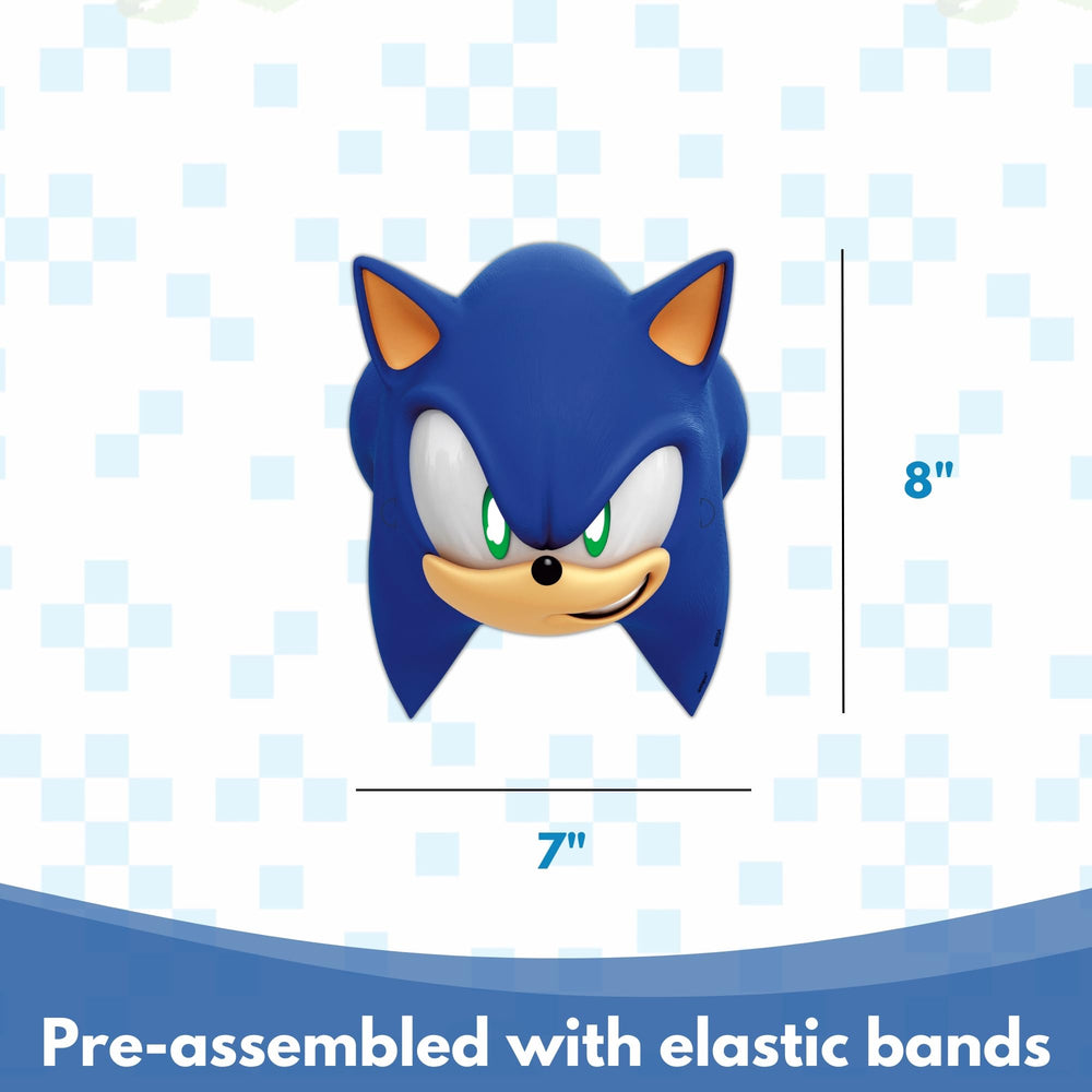 Officially licensed Unique Sonic masks laid out for easy gifting