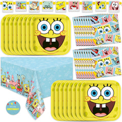 Unique Spongebob banner adds festive birthday vibe for quick setup