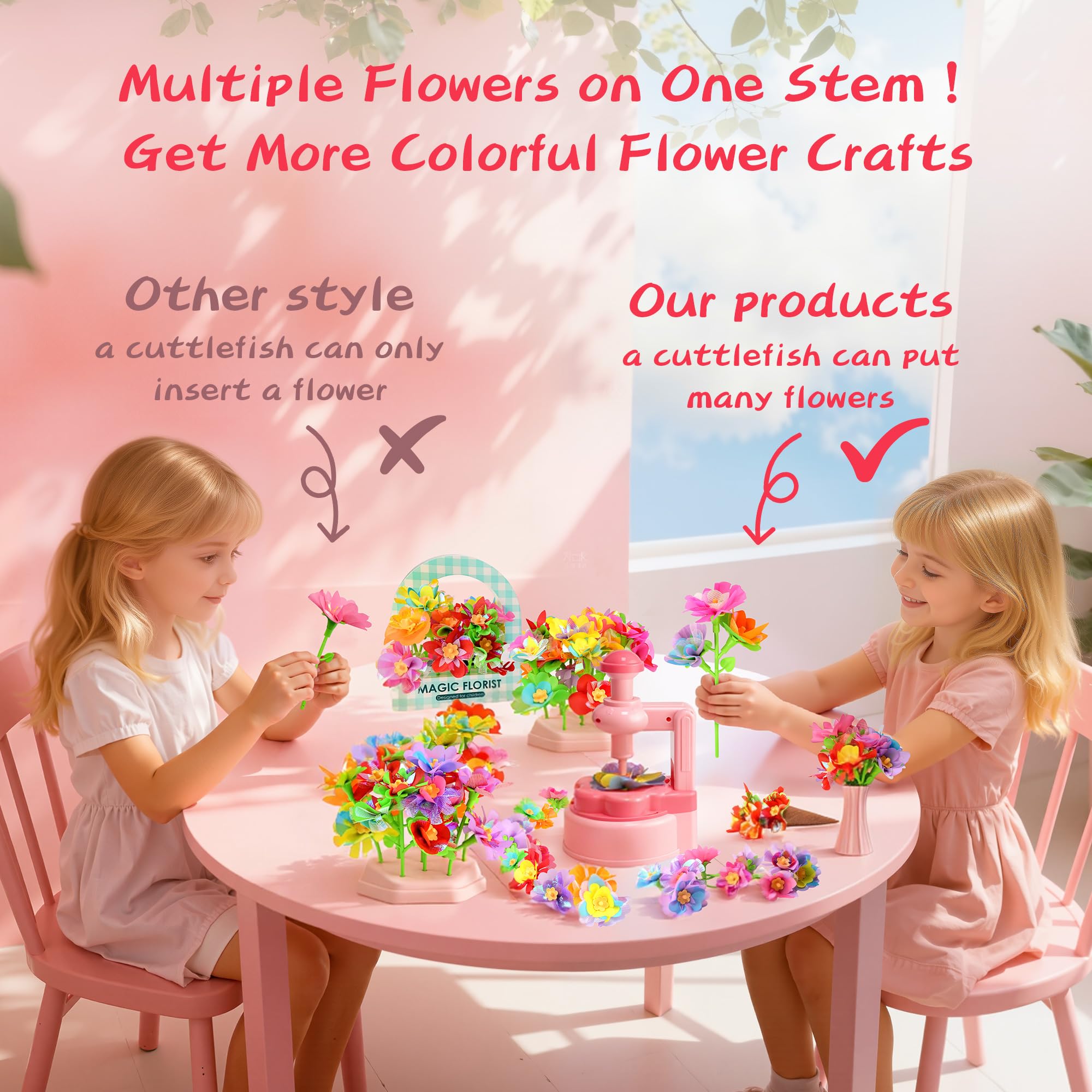 Unitour Bouquet Kit basket for displaying finished blooms at home.