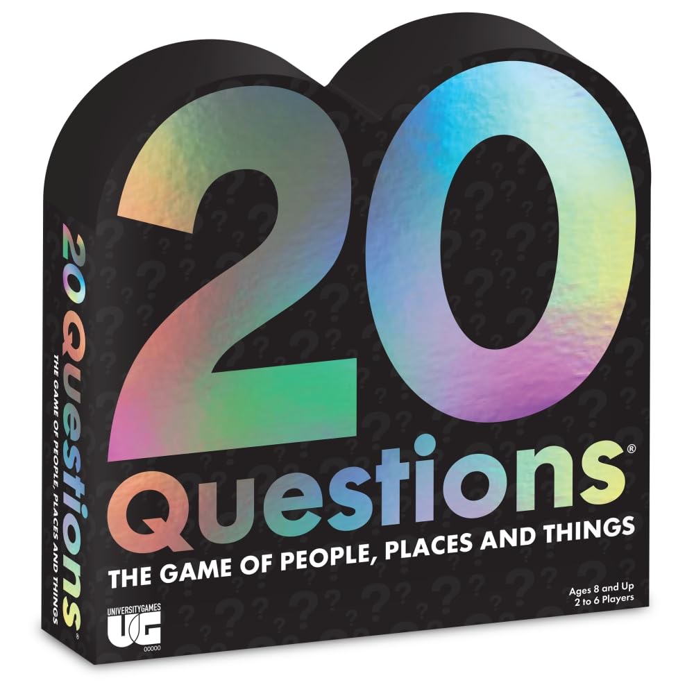 University Games 20 Questions board and clue board for family play