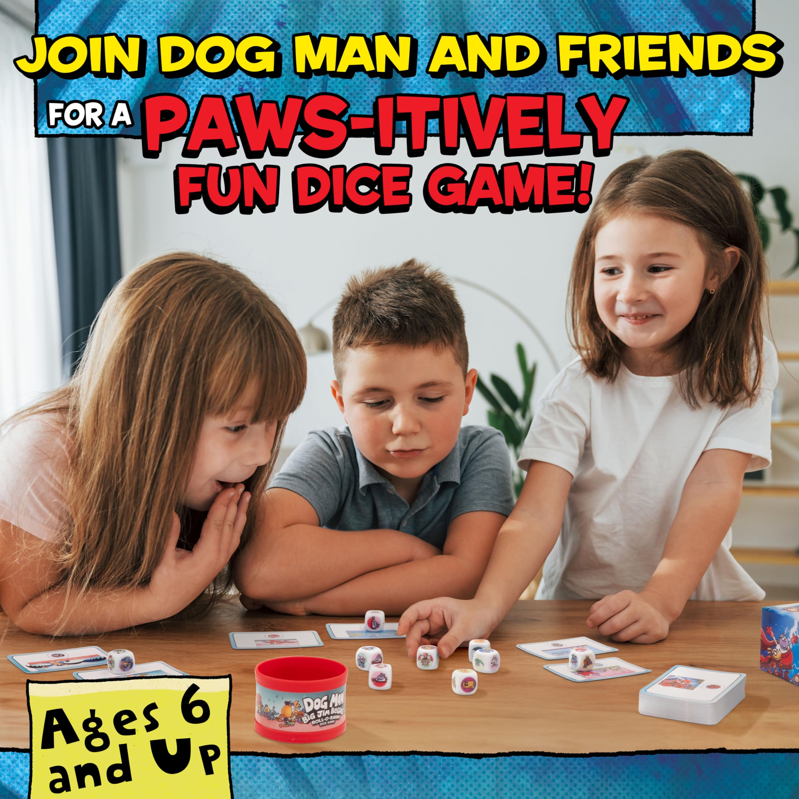 University Games Dog Man Big Jim Begins family playing together creates cheerful moments.