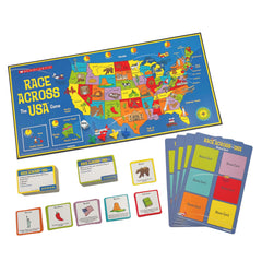 Player pieces in action on the vibrant board by University Games.