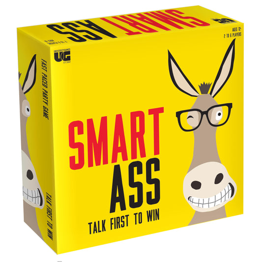 University Games Smart Ass board game on table during family playtime