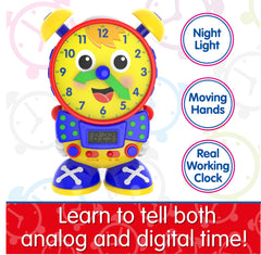 University Games Telly illuminated night light and alarm display, supports bedtime routine