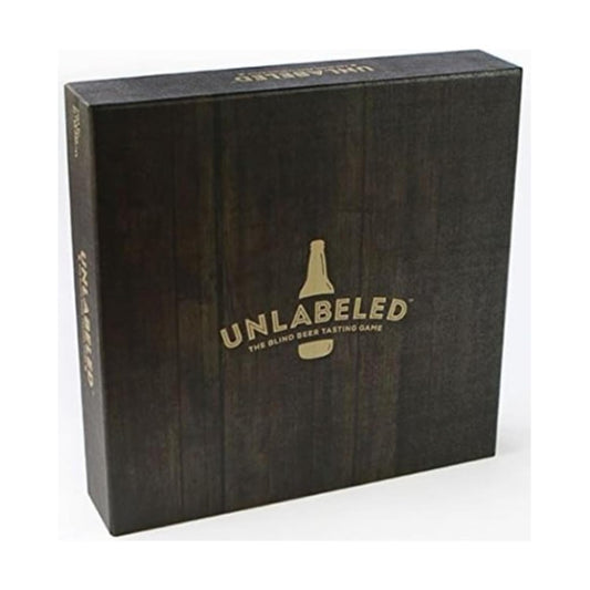 Unlabeled blind beer tasting board game setup for home and bar sessions.