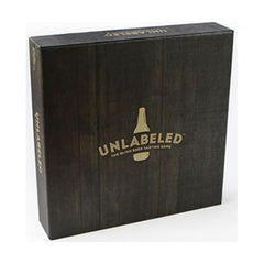 Unlabeled blind beer tasting board game setup for home and bar sessions.