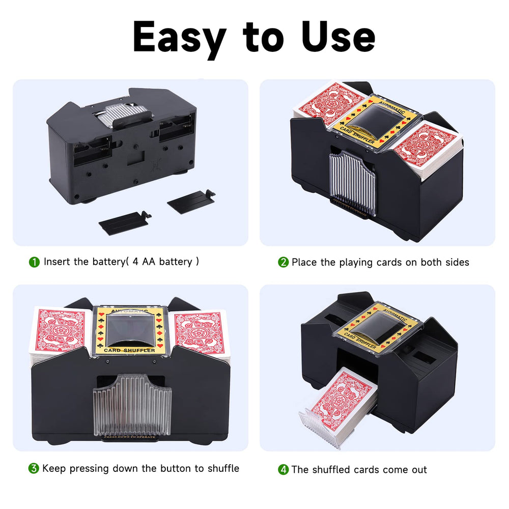Unniweei shuffler fits standard cards like poker and UNO for versatile use.