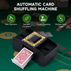 Unniweei automatic card shuffler compact design with capacity to hold 1-2 decks at once.