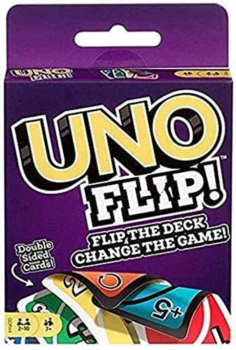 Contents opened to reveal Phase 10 and Uno Flip decks and instructions