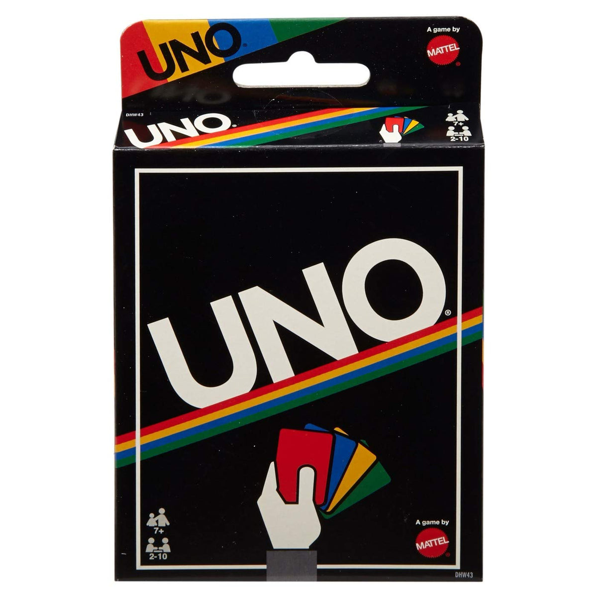 UNO Retro Edition card spread on table for family game night.