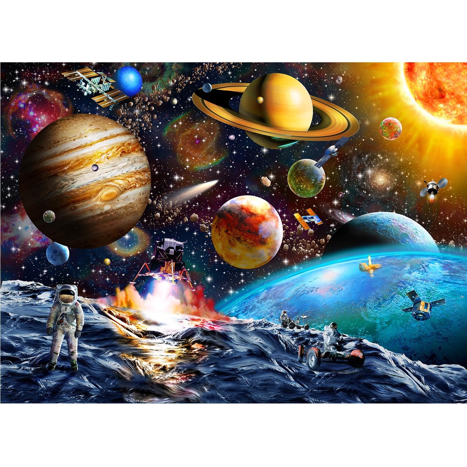 Unolidrom solar system puzzle 200 pieces for kids promotes hands-on learning.