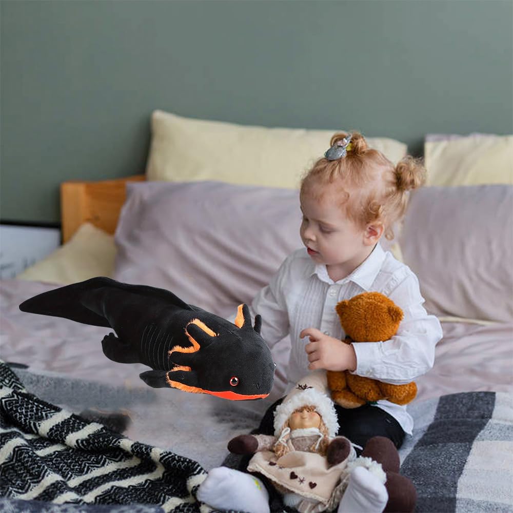 unsnurnoch axolotl plush doubles as pillow or decorative accent in any room