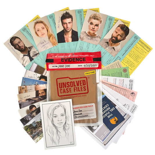 Unsolved Case Files Doe Jane cold case game cover art inviting mystery exploration