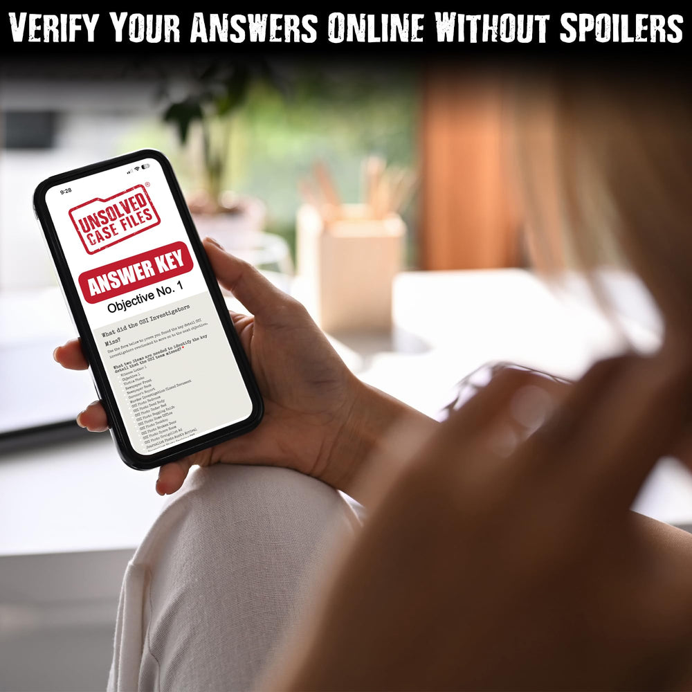 Unsolved Case Files murder mystery dinner game ideal for adults and game nights.