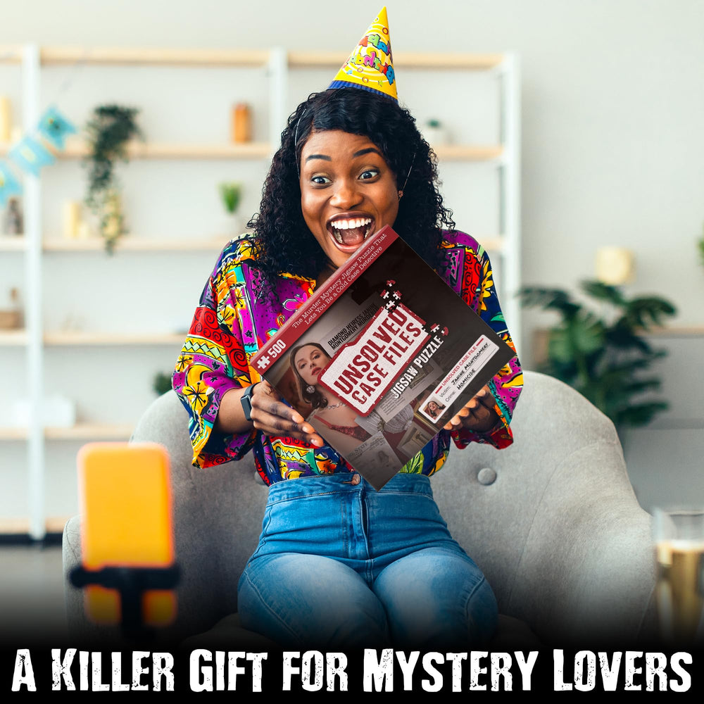 Unsolved Case Files unboxing box artwork showcases premium puzzle components.