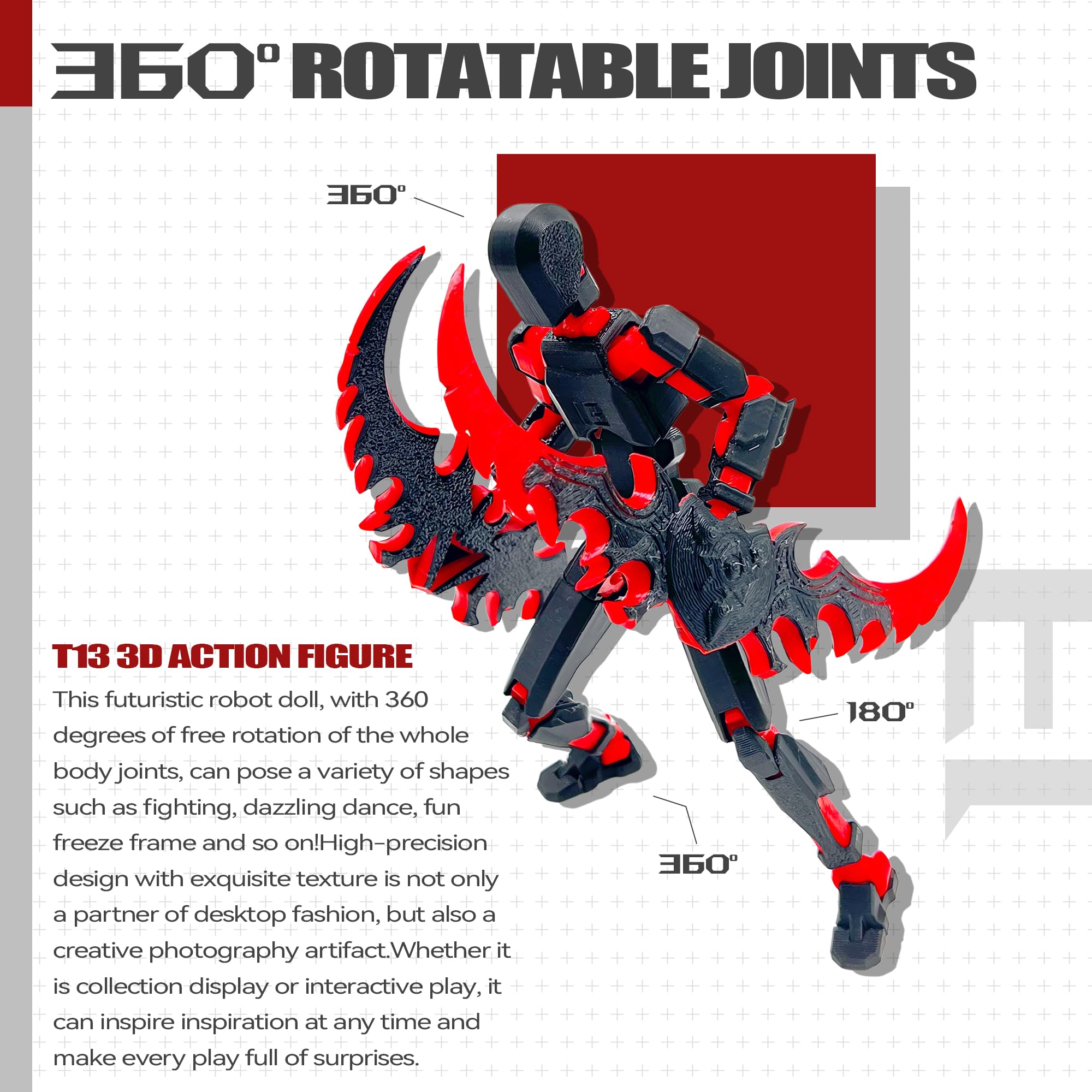 Uodofy T13 multi-jointed figure with accessories enables creative scenes