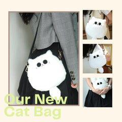 Uomieefy Gojocat plush bag as crossbody or shoulder option