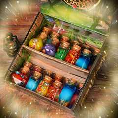 UOMTFAI treasure box stores potions for display and gifting.