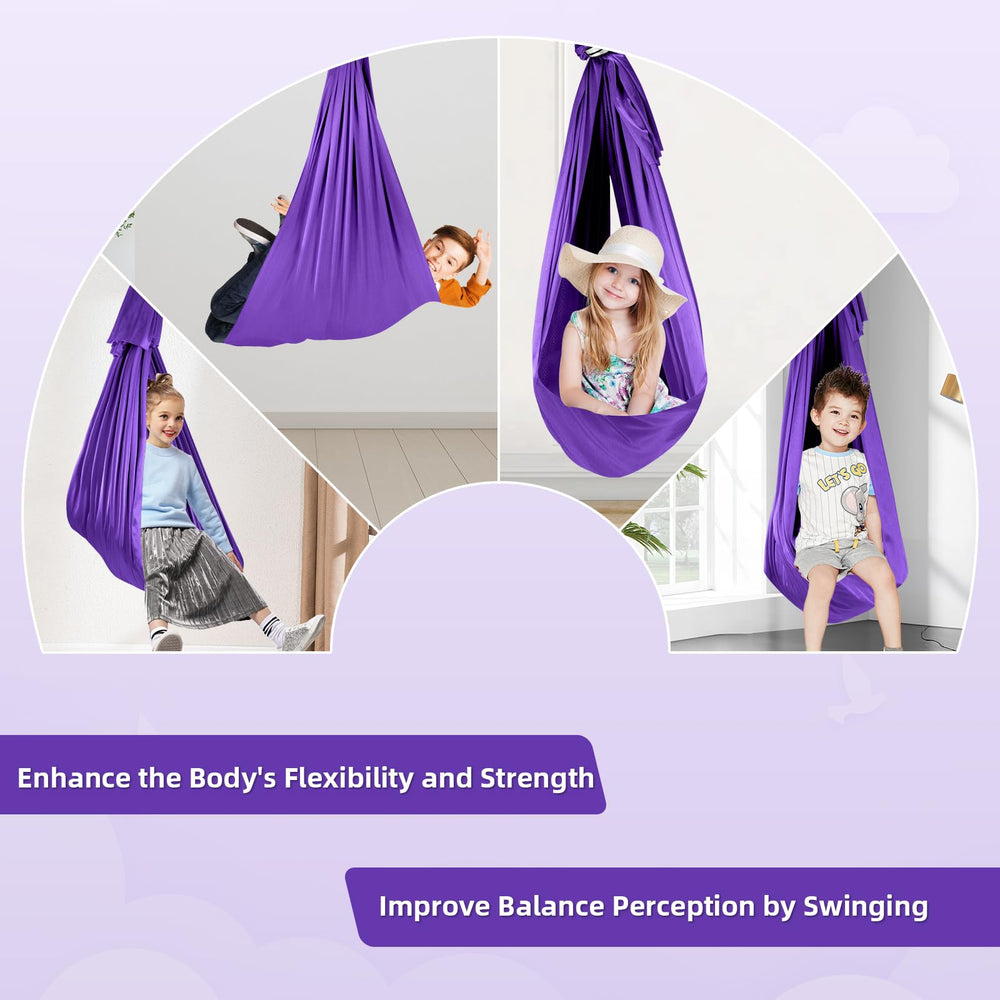 Calming motion of the UONEME Sensory Joy Swing supports focus and comfort.