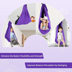 Calming motion of the UONEME Sensory Joy Swing supports focus and comfort.