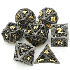 UONUOT hollow-pattern dice with dragon inlay for immersive gameplay