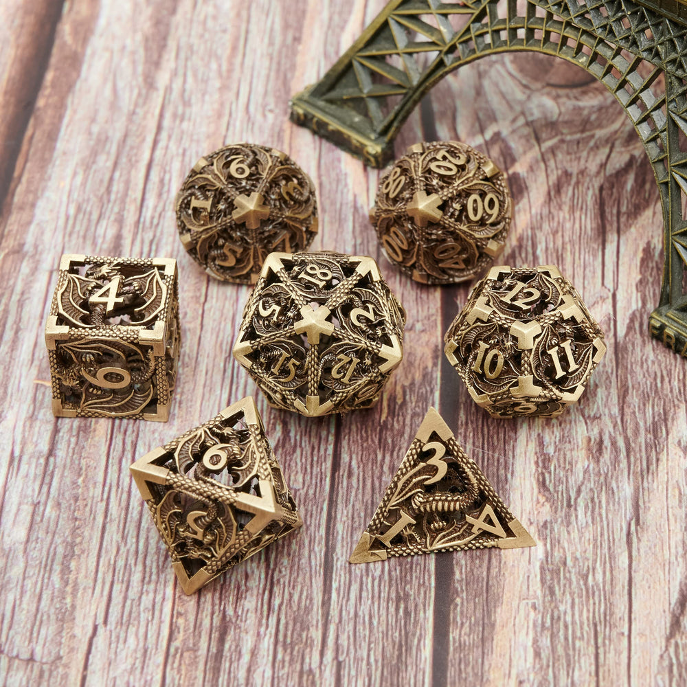 UONUOT DND dice set metal polished edges offer premium feel during combat rounds.