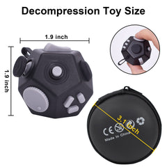 UOOEFUN mini fidget cube gear turntable feature, ideal for tactile variety.