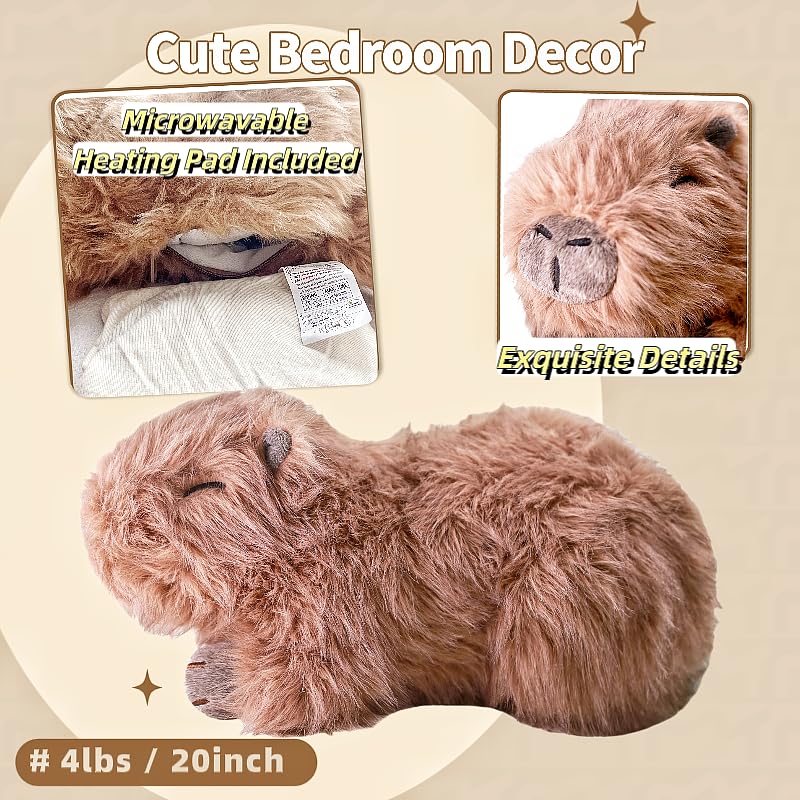 uoozii Capybara weighted plush with washable cover for easy cleanup