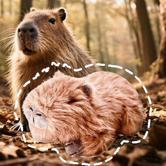 uoozii Capybara weighted plush back view showing even weight distribution for snuggles