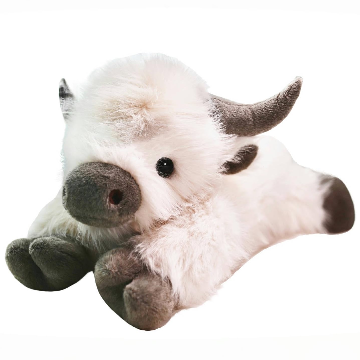 Easy to clean removable cover keeps the uoozii Highland Cow plush fresh.