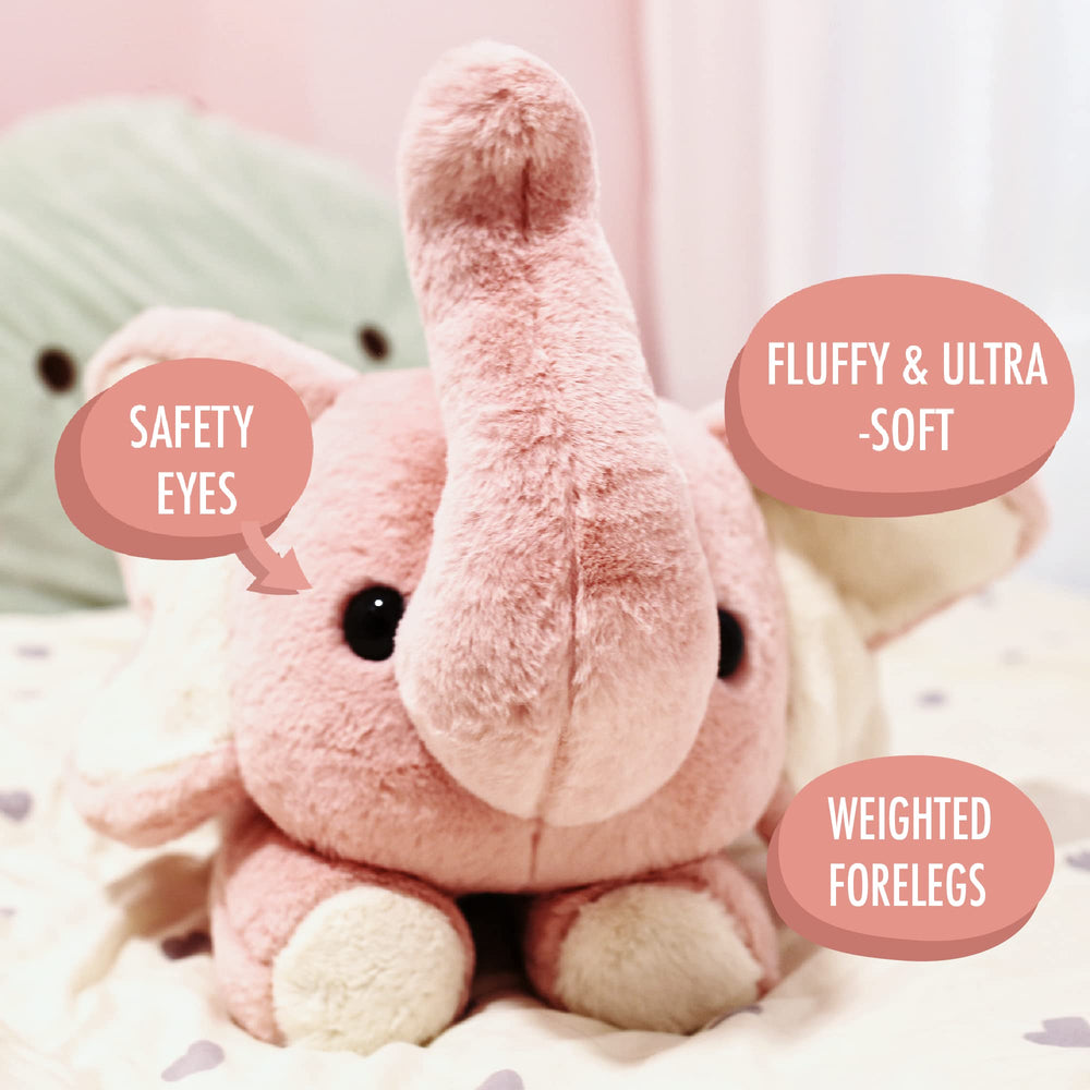 uoozii pink elephant weighs 5 lb for a cozy hug