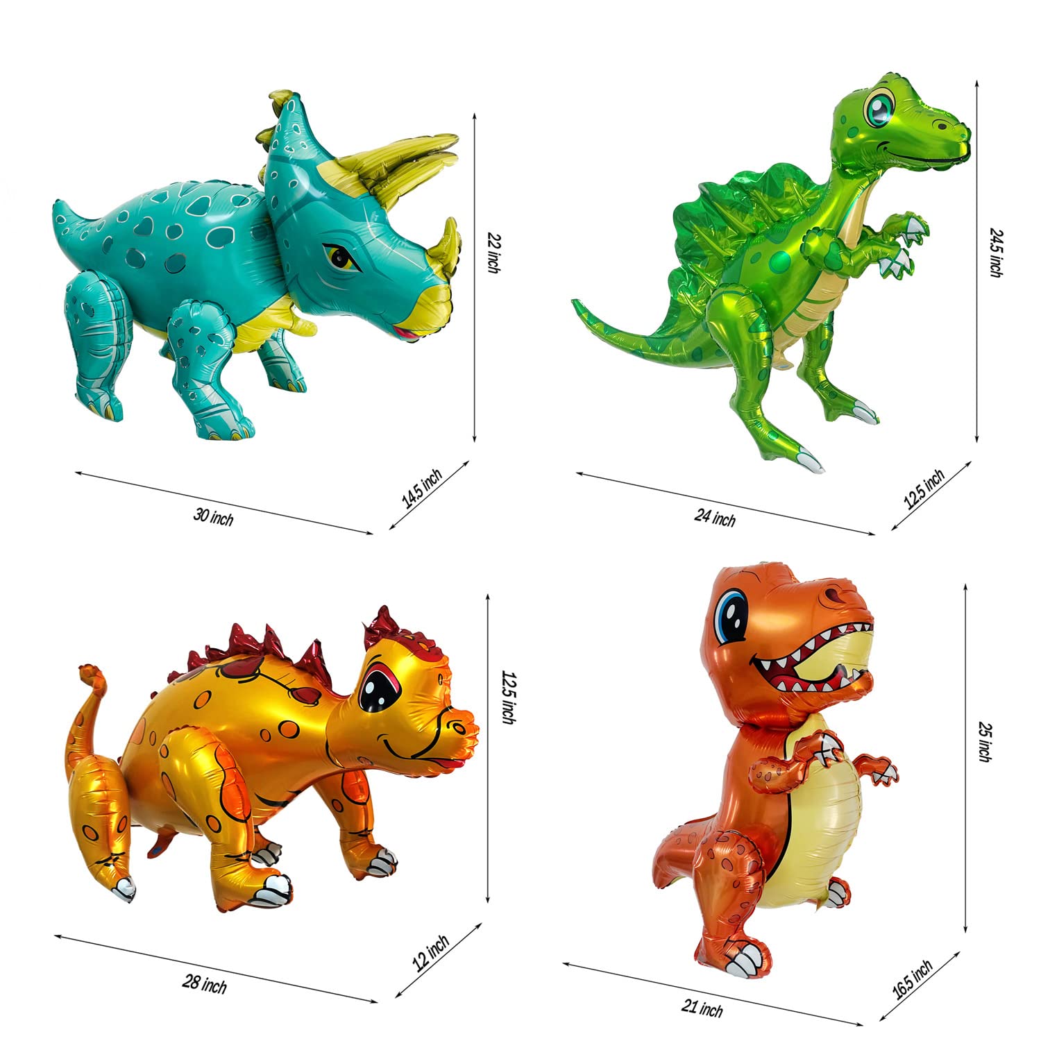 Uorbmaio ankylosaurus foil balloon adds durable jungle party focal point
