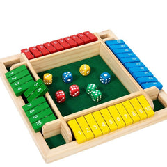 Uowivi Shut The Box game colorful quadrilateral design adds visual appeal to playtime.