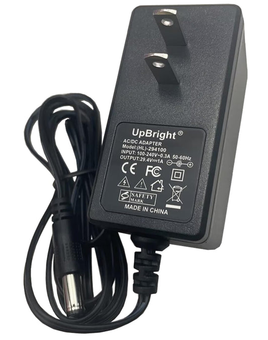 UPBRIGHT 24V adapter with barrel-tip for Hyper HPR350 compatibility.